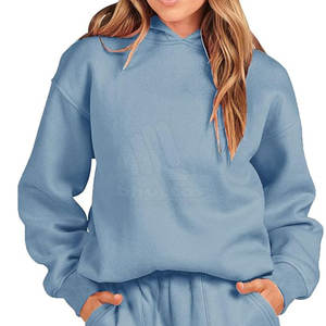 Conjunto de Sudadera con Capucha y Pantalones Cortos para Mujer, Transpirable, Último Estilo, Color Personalizado, Venta al Por Mayor - Product Image 4