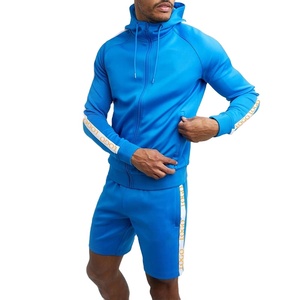 ชุดวอร์ม2ชิ้นผ้าไนลอนแถบสะท้อนแสงสำหรับผู้ชายชุดวิ่งซิปติดป้ายได้ตามต้องการสำหรับฤดูร้อน - Product Image 6