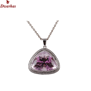 Wholesale fashion 925 sterling silver natural <b>amethyst</b> multi CZ gemstone <b>pendant</b> for women party occasions - Product Image 3