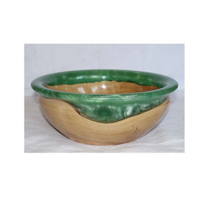 Super Quality Epoxy Resin & Natural <b>Wooden</b> Acacia Salad Bowl Round Set Food Serving Bowl for Serving Rice Salad Soup Continental - Product Image 3