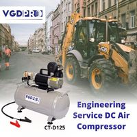 Compresseur d'air professionnel sans huile, pour petit camion robuste, avec réservoir de 25 litres, 12V DC, résiste aux intempéries