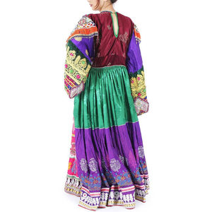 ชุดเดรสยาวปักลายเต็มตัว แขนยาว คุณภาพดี ผ้ากำมะหยี่แท้ สไตล์บันจารา สำหรับเต้นรำแบบอัฟกานิสถาน - Product Image 3