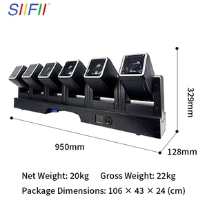 SIIFII 6*60W RGBW Multi-Head Beam Mobile Head <span class=keywords><strong>Bar</strong></span> Pixel LED Wall Wash Zoom DJ/Disco/Nightclub Stage Light DMX512 Control Ra95 - Product Image 2
