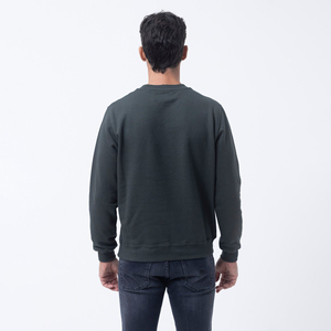 Custom 100% Cotton High Quality Regular Fit <b>Men's</b> Crew Neck Pullover Sweatshirt with 3D Embroidery Quick Dry & Breathable - Product Image 4