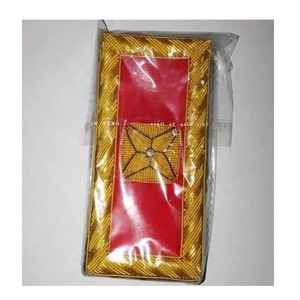 Insignia de Caballero Templario Masónico, Chapada en Oro, Joya de Gran Maestro Pasado, Chapada en Oro, Insignia Masónica de Alto Grado - Product Image 4