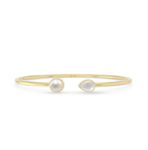 Pulsera de Perlas Ajustable Chapada en Oro de 18K de Alta Calidad con Engaste de Cabujón de Perla, Joyería Hecha a Mano de Moda - Product Image 1