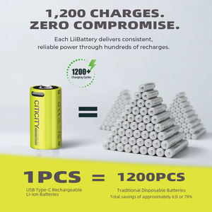 CITICITY Baterías Recargables USB 16340 CR123A (Paquete de 4) 2590mWh Iones de Litio 3V 1200+ Ciclos de Carga LiNiMnCoO2 - Product Image 5