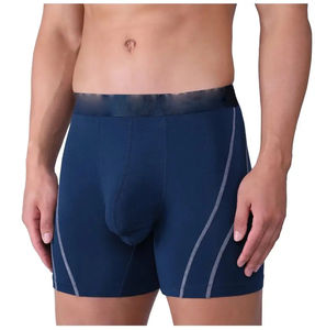 Sous-vêtements courts en maille respirante en élasthanne/polyester pour hommes grande taille, logo personnalisé, marque privée, style streetwear uni, boxers - Product Image 1