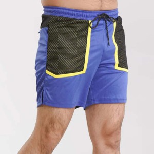 Ceinture élastique de confort personnalisée High Street brodé travail contraste ceinture fond taraudé trous de riz OEM short en maille pour garçon - Product Image 5
