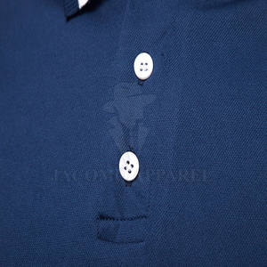 เสื้อแขนสั้นของผู้ชายผ้าถักลายสีพื้นแห้งเร็ว100% - Product Image 5