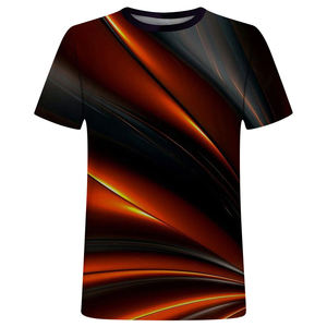 เสื้อยืดผ้าฝ้าย100% ใส่ได้ทั้งชายและหญิงเสื้อวาฟเฟิลระบายอากาศได้ดีขนาดใหญ่พิเศษพิมพ์ลายดิจิตอลโลโก้ของผู้ชาย - Product Image 4