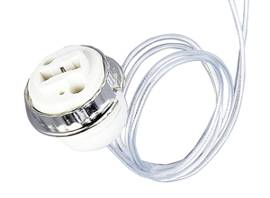 Portalampada G9 con rondella e cavo in silicone 29,40 mm. (F-Bright 1200588) - Product Image 1
