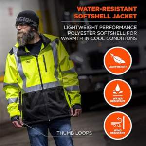 Veste de travail d'hiver personnalisée pour homme, ANSI/EN ISO CLASSE 2, imperméable, haute visibilité, vêtements de sécurité réfléchissants, logo personnalisé - Product Image 5