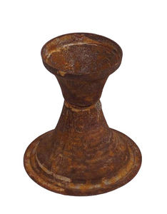 Support de lumière simple bougeoir en fer pilier finition marron bougeoir décoratif pour la maison salon Table moderne Vintage - Product Image 3
