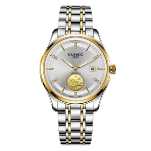 Montre mécanique exclusive pour homme personnalisée Or massif Étanche Mouvement Miyota Cadran à aiguilles Couronne - Product Image 1