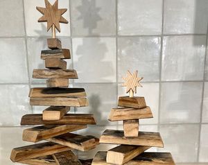 Diseño moderno Árbol de Navidad de madera maciza Decoración de festival de calidad premium de artesanías de madera Cajas de madera Colección de carteles de pared - Product Image 2