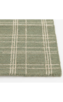 Light Green Plaid Wool Modern Eco-Friendly Anti-Slip Cushioned Tufted PET Friendly Indoor/Outdoor Camping Travel Picnic Rug