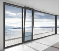 Ventanas Abatibles de Aluminio para Tiendas, Ventanas Comerciales de Exhibición, Ventanas Abatibles de Vidrio Grande para Comercios Minoristas