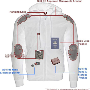Sweats à capuche de moto les plus vendus-Sweat à capuche de moto Protection doublée en polaire au Pakistan de haute qualité - Product Image 6