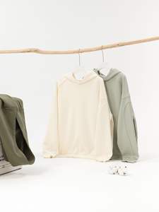 Vente en gros Streetwear personnalisé 380 coton mélangé manches raglan sweats à capuche sans ficelle sweats à capuche unisexes surdimensionnés - Product Image 2