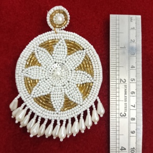 Boucles d'oreilles en perles perlées en or blanc pour femmes Bijoux de mode élégants avec design classique Parfait pour la fête et le cadeau - Product Image 6