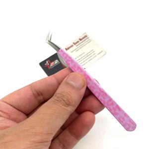 Pince à épiler volumétrique à 65 degrés, motif léopard, impression de logo personnalisée, acier inoxydable, pointe en fibre, service OEM disponible - Product Image 2