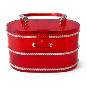 Sac fourre-tout élégant translucide pour femmes, noir et blanc, perlé, solide, sac à main durable - Product Image 1