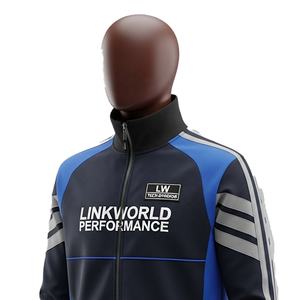 Wholesale High Quality Casual <b>Winter</b> Windbreaker Jacket Zipper Closure Solid Pattern Stand Collar-Link <b>World</b> Intl Logo Style - Product Image 4