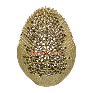 แจกันและหม้อทรงสูงทำจากทองเหลืองสีทองวางกลางโต๊ะดีไซน์แจกันและกระถางแฟนซีคุณภาพสูงกระถางโลหะขนาดใหญ่ - Product Image 3