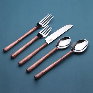 Hanf forgé rustique antique poignées en acier inoxydable 304 ensemble de couverts couverts de sécurité alimentaire couverts hôtel mariage restaurant utilisation - Product Image 1