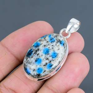 Jaspe K2 Natural de calidad superior, colgante de diseñador Chapado en plata de ley 925 sólida, fabricación de joyería al por mayor para mujer - Product Image 4
