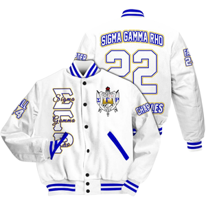 Sigma Gamma Rho 1922 Royal Varsity Jacket SGRho Greek Life Letterman Poodle Heritage Premium Pride Coat - Product Image 3