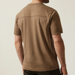 T-Shirt con Scollo a V per <span class=keywords><strong>Uomo</strong></span> 100% Cotone Pima Maglietta Top Jersey Organico Maglietta da <span class=keywords><strong>Uomo</strong></span> Manica Corta Abbigliamento Maschile all'Ingrosso - Product Image 2