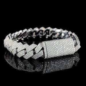 Bracelet à breloques en or 14 carats avec diamant taille cœur de 15 mm certifié GIA, collection RB Gems 2025, pour homme - Product Image 4