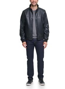 Veste de motard en cuir de qualité supérieure de style High Street pour hommes coupe ajustée avec épaules rembourrées Veste disponible pour hommes - Product Image 3