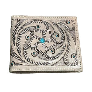 Cartera Corta para Hombre con Protección RFID, Estampados de Animales, Hecha a Mano con Forro Interior de Nailon Resistente, Multifuncional para Uso Diario - Product Image 1