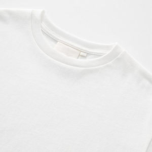 Camiseta Unisex Lisa Blanca de Manga Corta con Cuello Redondo, Corte Regular, 100% Algodón, Estilo Casual, Corte Cuadrado, OEM ODM, Venta al por Mayor, Camiseta Lisa - Product Image 4