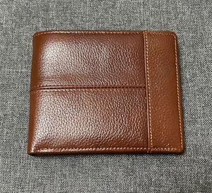 Monedero de cuero con cierre plegable con bloqueo RFID para hombre a precio de fábrica con personalización de bordado al por mayor en Stock - Product Image 6