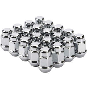 20pcs Chrome 12mmx1.5 Closed End Bulge Acorn <b>Wheel</b> Nut 19mm Hex Cone Seat Anti-Theft Alloy Steel for Cars - Product Image 1
