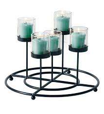 Visbella — 5 bougies rondes à levier en métal, approuvé, usine, support de poudre noire - Product Image 5