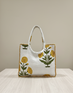 À la mode Tradition femmes coton sac fourre-tout écologique Antique motif Style indien épaule pour femmes à la main sacs fourre-tout ensemble - Product Image 2