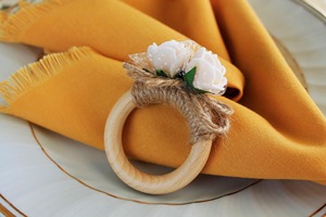 Anneau de serviette en rotin blanc artisanal pour une présentation élégante de la table, cuisine et occasions spéciales, vente en gros en provenance d'Inde - Product Image 4