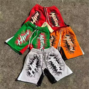 Short de Jogging Personnalisé de Haute Qualité à Imprimé Bouffant en Coton Délavé à l'Acide Baggy Streetwear Short en Maille Sublimée de Grande Taille 6XL - Product Image 1