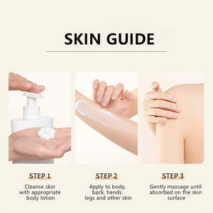 โลชั่นบำรุงผิวกายผสมนิโคตินาไมด์และกรดผลไม้ ขนาด 400 มล. สีเบจอ่อน สำหรับใช้ทุกวัน เหมาะสำหรับผู้ชายและผู้หญิงในฤดูใบไม้ร่วงและฤดูหนาว ช่วยเพิ่มความชุ่มชื้น - Product Image 2