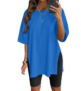 Camiseta extragrande personalizada para mujer, camiseta de manga corta de algodón OEM con marca DTF o logotipo prensado en caliente - Product Image 6