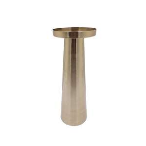 Candelabros de pilar de Color dorado de aluminio de diseño elegante con diferentes tamaños para artesanías de Decoración de mesa de hogar y boda - Product Image 1