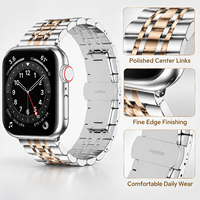 Bracelet de montre classique de luxe en acier inoxydable pour Watch Ultra 4 Series 12/11, bracelet étanche avec boucle à ardillon