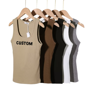 Vente en gros Débardeurs personnalisés en coton sans manches pour femmes Hauts d'été décontractés pour dames grande taille disponible d'usine OEM/ODM - Product Image 1
