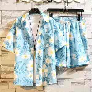 Ensemble décontracté tricoté respirant pour homme ODM – Chemise et short unis pour l'été, style urbain à manches courtes - Product Image 6