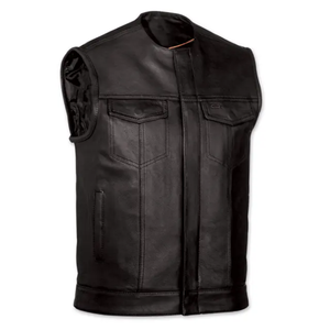 Gilet en cuir d'hiver tendance, nouvelle arrivée, gilet décontracté pour homme, gilet de moto en cuir de vachette, sur mesure, haute qualité, pour homme - Product Image 4